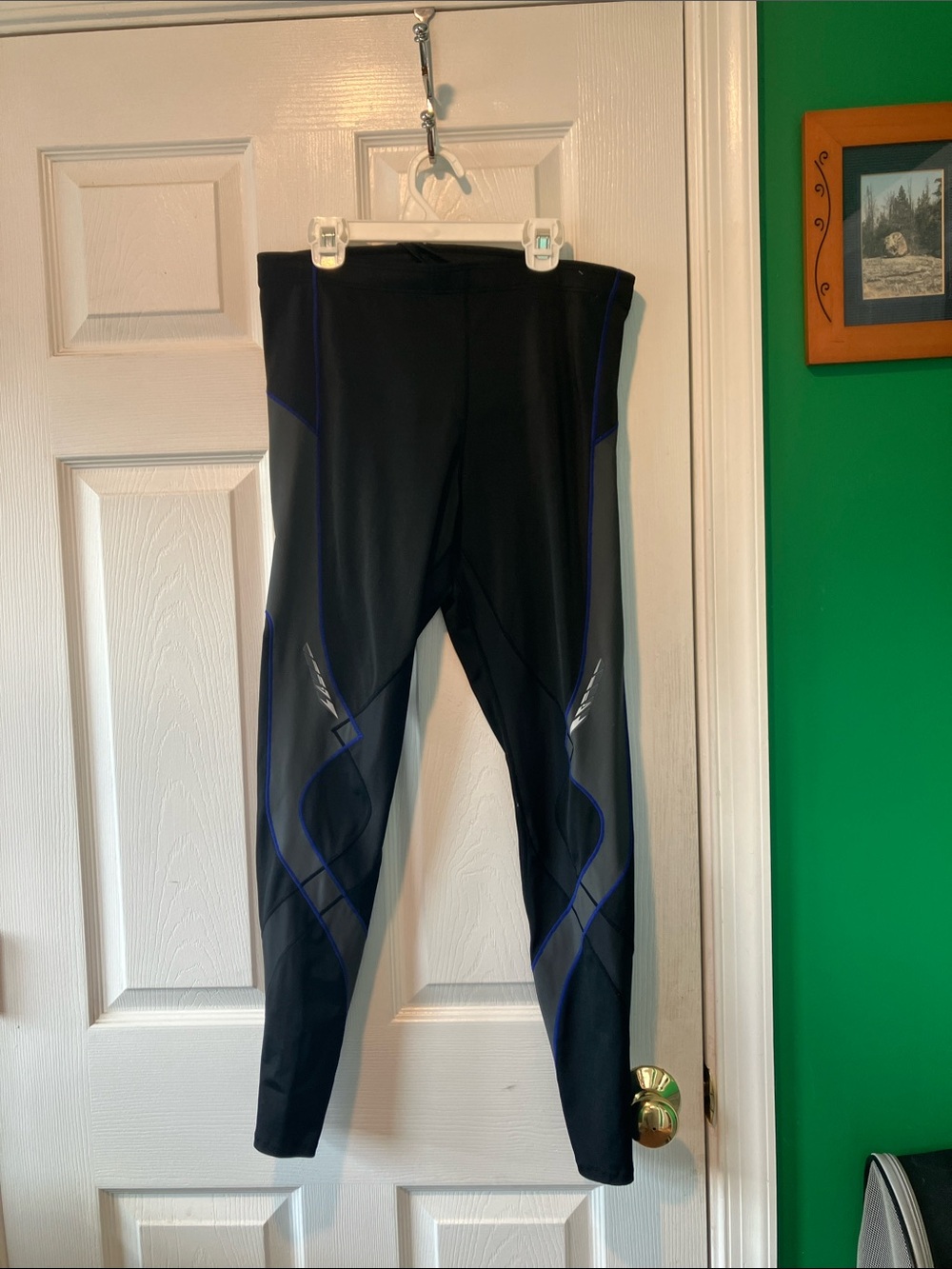 CW-X Stabilyx Joint Support Compression Tights black blue trim xl